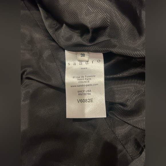 SANDRO PARIS Blazer Jacket in Black / Size 38 / - Picture 9 of 10